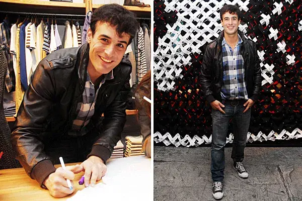 Esteban Meloni pasó por el local de Bensimon para ir al evento de X-Men