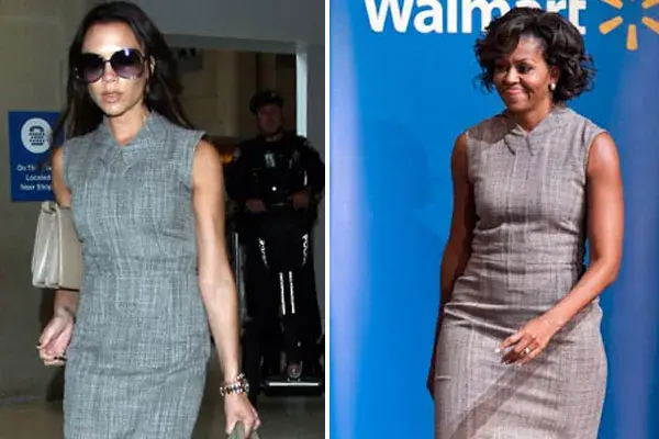 Dos estilos muy diferentes, el mismo vestido: Victoria Beckham y Michelle Obama