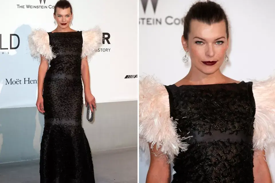 Milla Jovovich, en la misma gala, con un vestido de Chanel