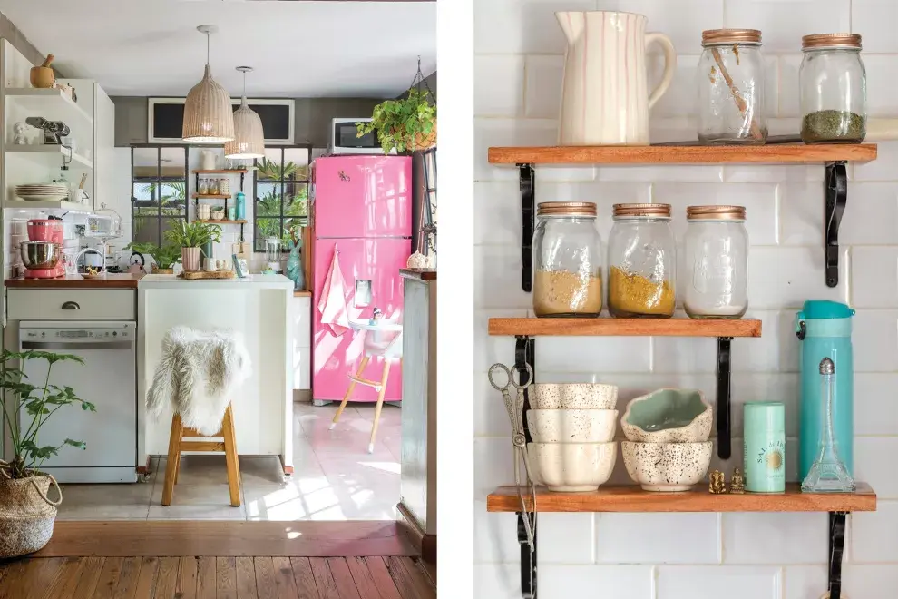 Esta repisa es exclusiva de Lola –cuenta Kari–. En el último viaje que hicimos a Europa, se trajo un montón de condimentos para cocinar”.