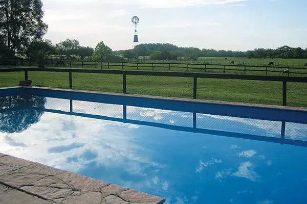 Desde la pileta, podés disfrutar de la tranquilidad del campo