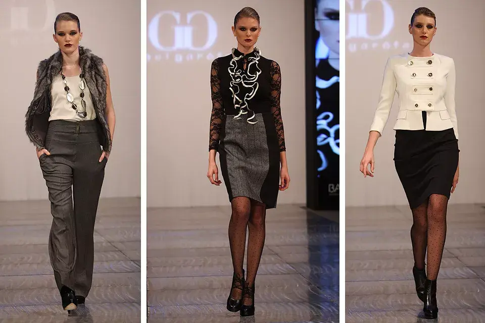 Piel, transparencias y volados, detalles para trajes modernos, por Rafael Garófalo