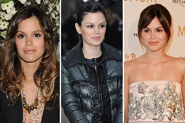 Rachel Bilson con distintos peinados para cada estilo de outfit: suelto, peinado hacia atrás, recogido con mechas sobre el rostro