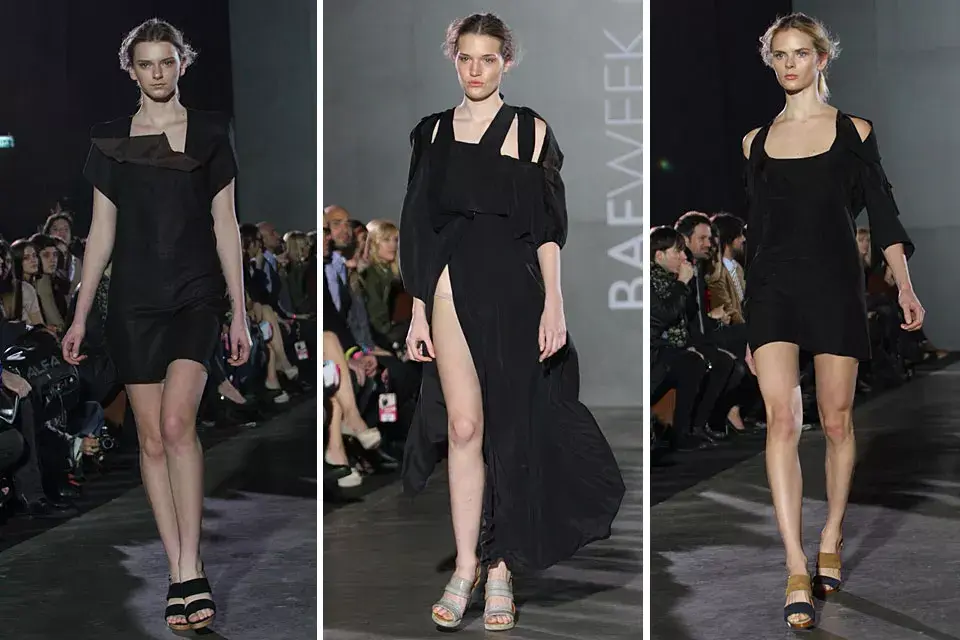 Garza Lobos presentó vestidos de seda natural, bien ligeros y con recortes; ¿cuál preferís?