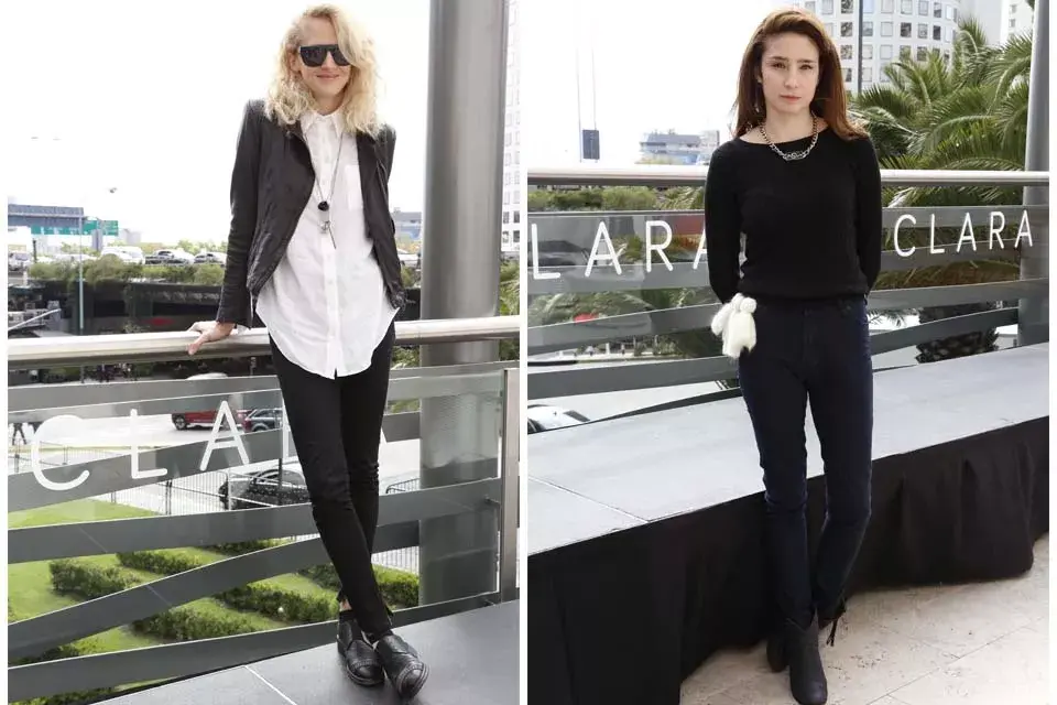 Leaonora Balcarce y Valeria Bertuccelli optaron por looks en blanco y negro, bien simples y cancheras