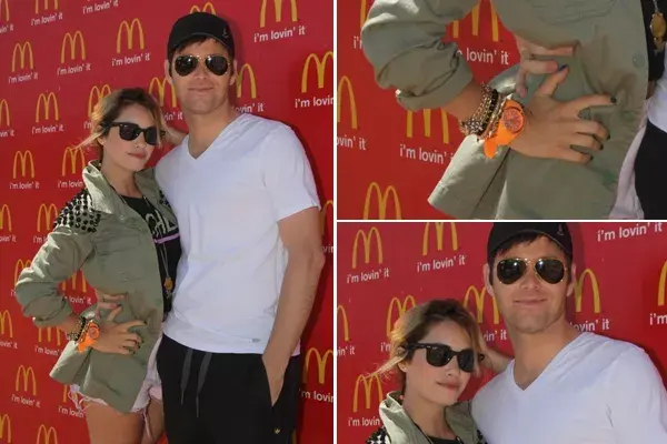 Lali Espósito y Benjamín Amadeo, también pasaron por el parador de Mc Donald´s. ¡Nos encanta el reloj y la campera militar que eligió la actriz para la ocasión!