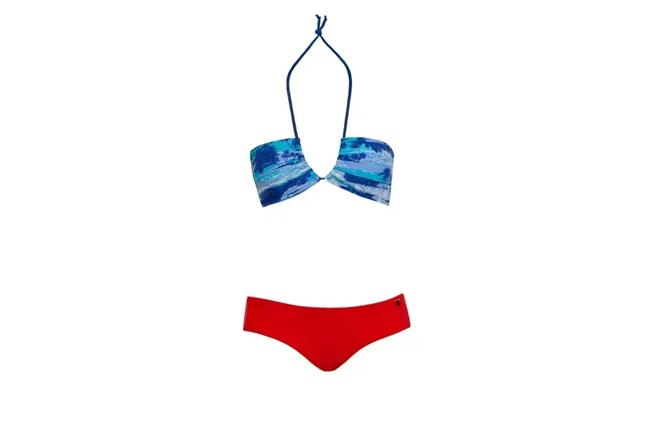Corpiño bandeau y Culotte (Peuque, $519 y $198)