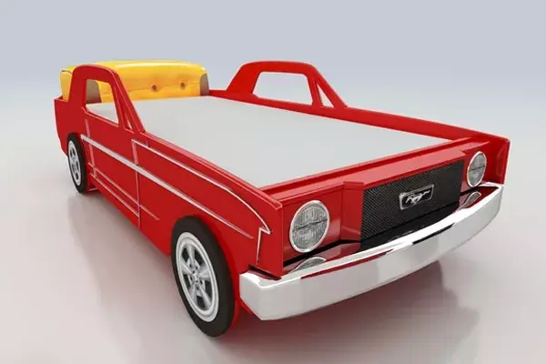 Ideal para decorar el cuarto de un varón, una cama con forma de auto. www.bemlegaus.com