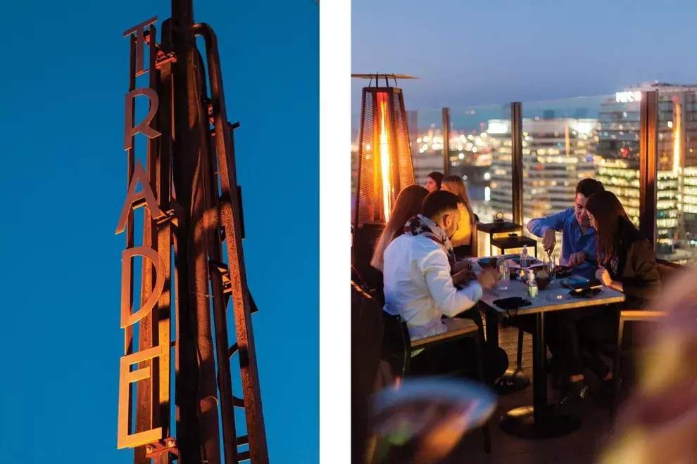 La terraza de Sky Bar tiene una vista privilegiada al Obelisco.
