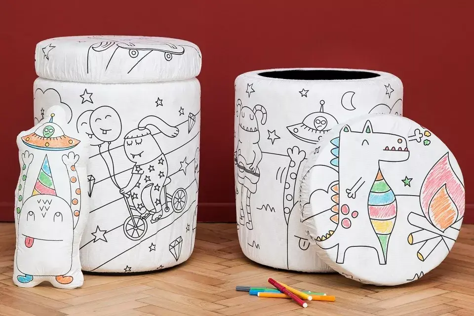 Puff Multifuncionales de Lata Latero, $2500