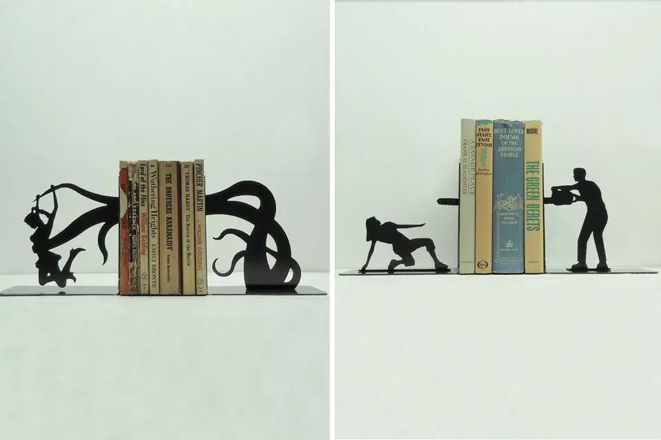 Soporte para libros con toda la onda; ¿Los usarías para tu casa?