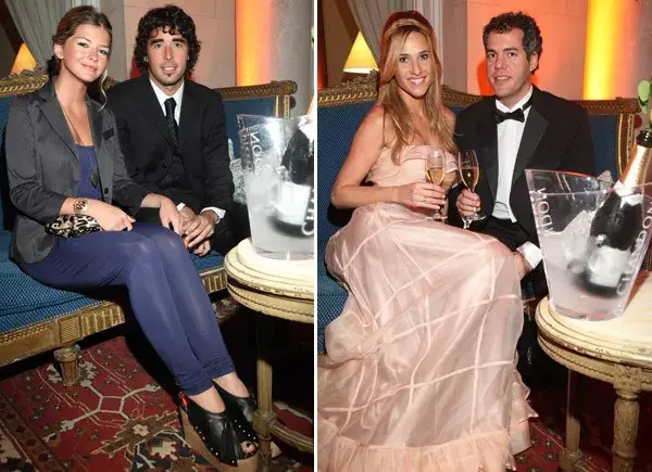 Maria Eugenia Suarez y Nacho Viale, una pareja que no respetó el código de «black tie»; Lara Bernasconi y Marcelo Fernández Barón