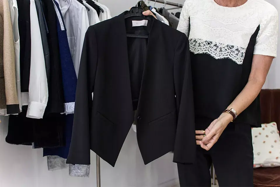 La versión más elegante del blazer, sin solapas