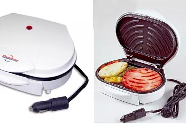 Una plancha parrillera de 12v para enchufar en el auto. Un invento sorprendente para los amantes del asado...¿se imaginaban poder hacer un mini-asadito en el auto?