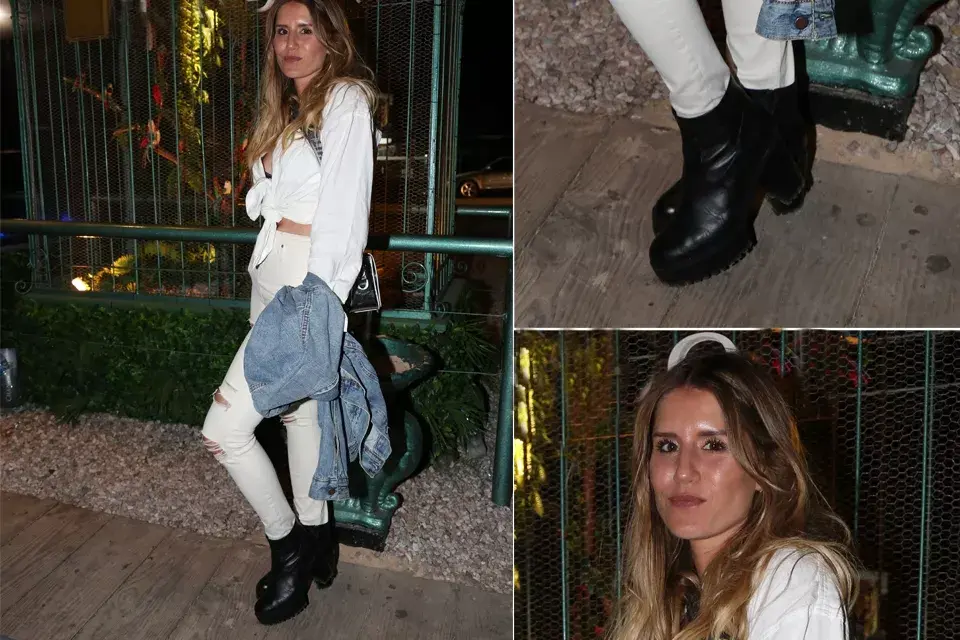 Mica Tinelli, con look total white, también fue de la partida y bailó junto a sus amigas durante toda la noche