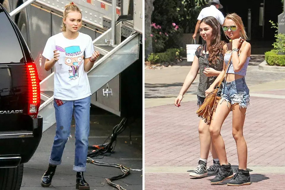 Es muy común ver a la niña rebelde de Hollywood, como la apodó la prensa, con crop tops, shorts de jeans de tiro alto