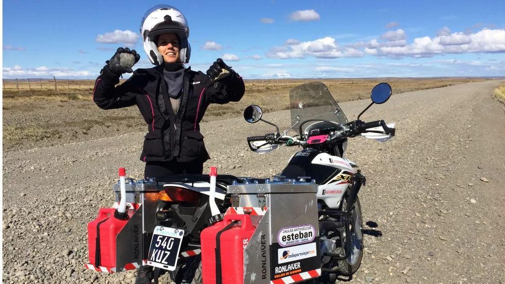 Guadalupe Araoz, la chica de la moto