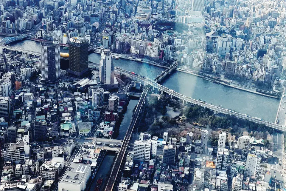 Tokio a tus pies desde el skytree. Obvio: ¡no apto si tenés vértigo!