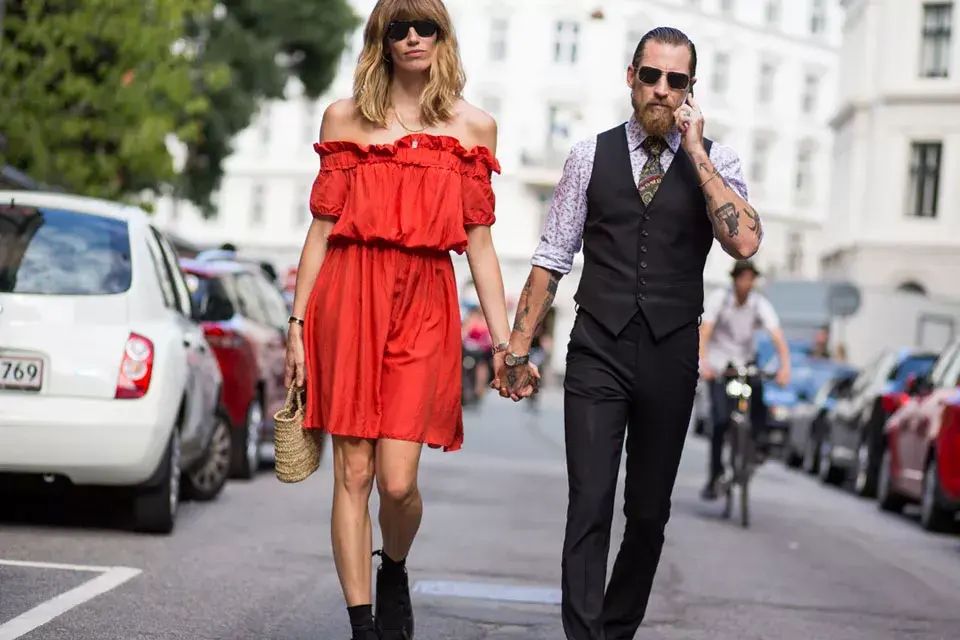 Veronika Heilbrunner y Justin O’Shea  conforman una de las parejas con más estilos de las semanas de la moda
