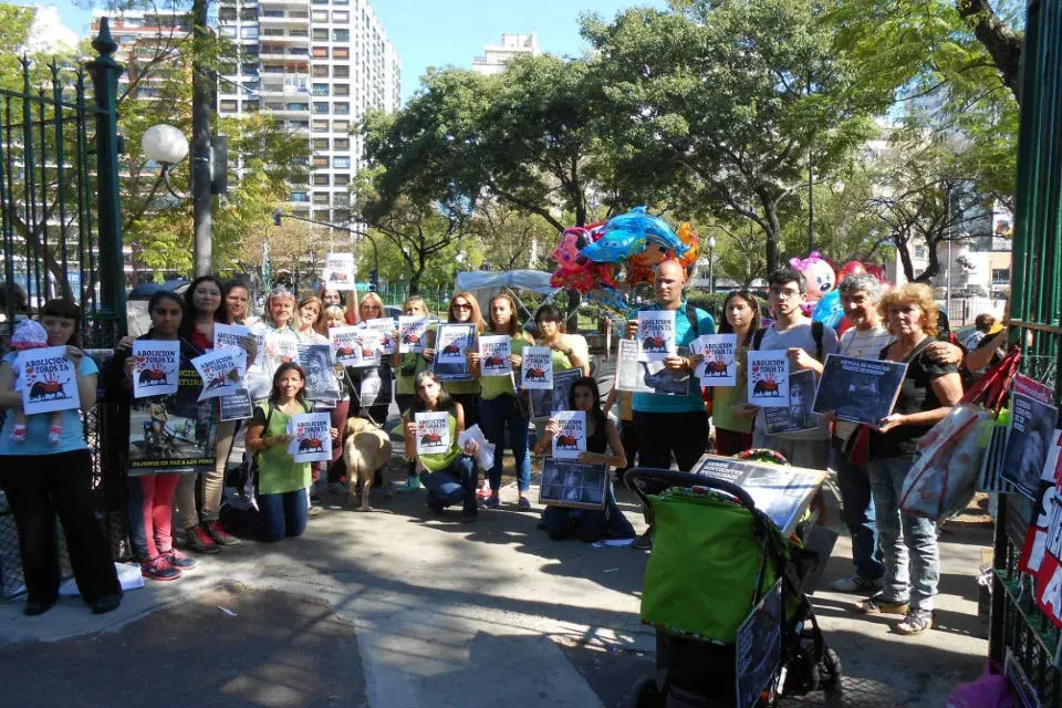 Contra la tauromaquia, desde Argentina. Foto: Redes sociales Sin Zoo.