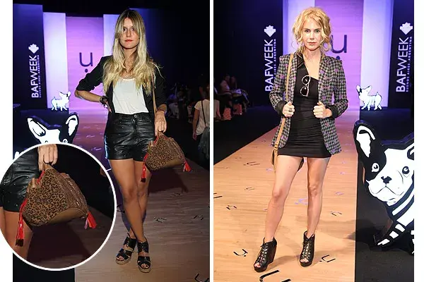 Con estilos muy cancheros, Micaela Tinelli y Esmeralda Mitre vieron el desfile de Uma desde el front row. ¿Qué te parece la cartera animal print?