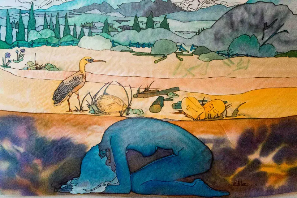 Mujer azul