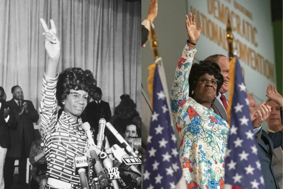 Shirley Chisholm y Uzo Aduba