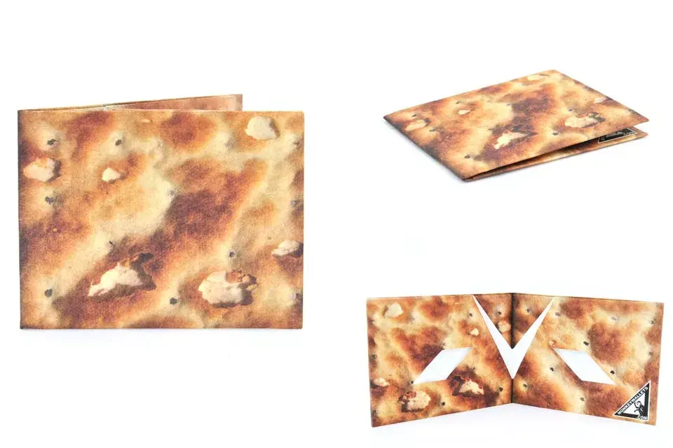 Por último, una billetera simil galletita de agua; ¿La usarías?