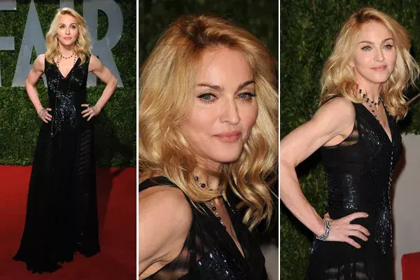 La cantante fue a una fiesta post Oscar con un diseño de Christian Dior