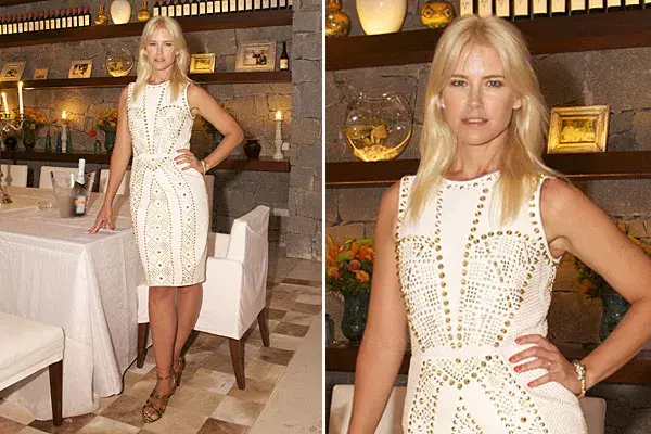 Como anfitriona en la fiesta de blanco de Chandon, Valeria Mazza eligió un vestido sin mangas, con escote cerrado y tachas. El evento se realizó en Finca Valeria, la casa que tiene la modelo y empresaria en Punta del Este
