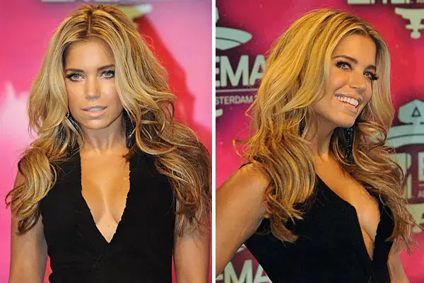 Un look con pelo suelto: la modelo Sylvie Van der Vaart optó por usar muchas ondas y raya al medio