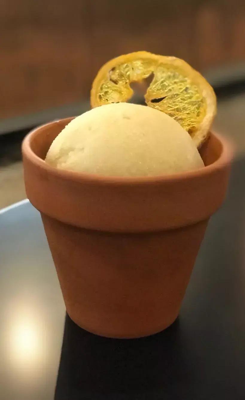 Cynar Julep, servido en macetita de barro, un gusto estrella de Alchemy