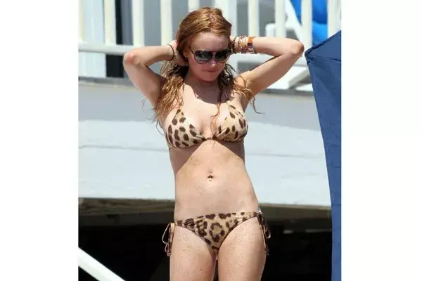 Lindsay Lohan, con animal print