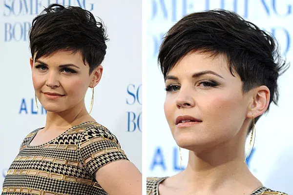 Un look bien cortito y peinado para el costado para Ginnifer Goodwin