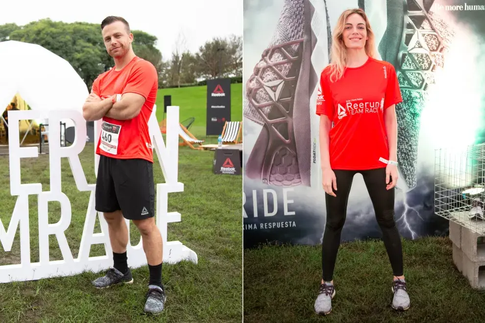 El americano Dustin Luke y la actriz Emilia Attias se la jugaron y participaron del REERUN Team Race 20K, la carrera de relevos de Reebok