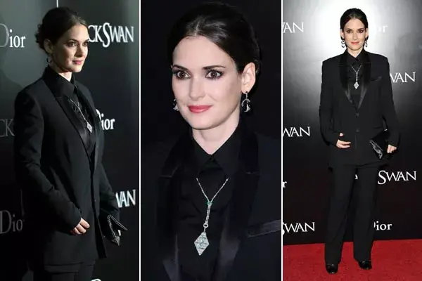 Winona Rider, total black