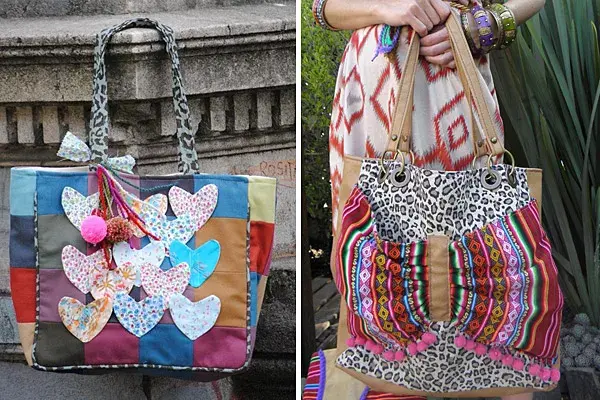 Pago chico ofrece carteras y bolsos muy divertidos y coloridos como esta de corazones ($240) o el modelo Santina ($440) Lo podés pedir por a través de pago_chico@hotmail.com