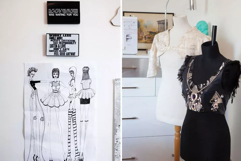 Su pasado de diseñadora de indumentaria hace que el momento de vestirse sea algo increíblemente inspirador