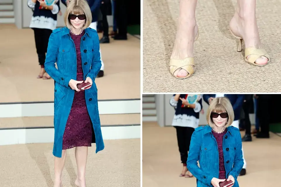 Anna Wintour presente en el desfile de Burberry ¿qué te parece su look?