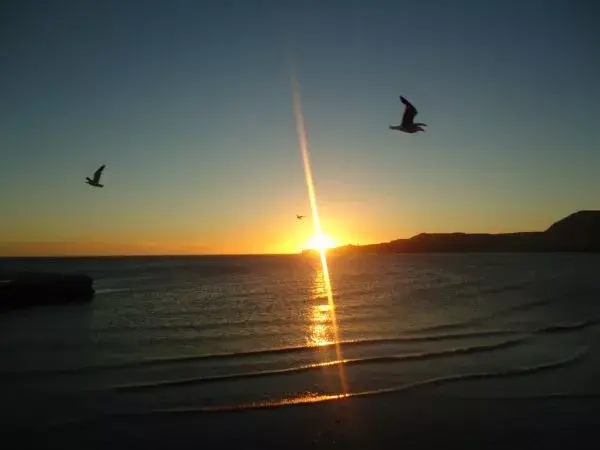 Los colores del atardecer en Puerto Pirámides