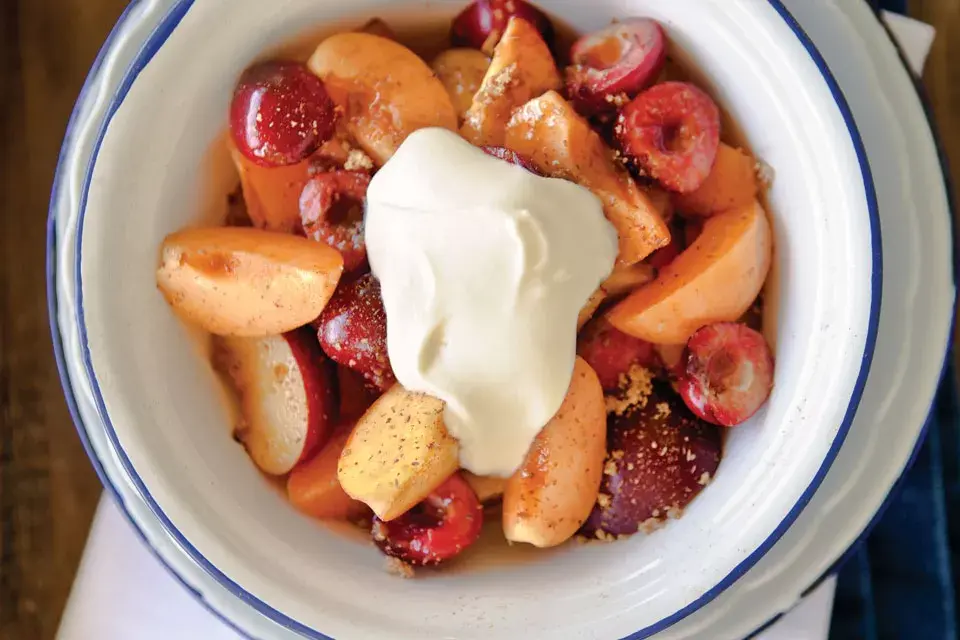 Ensalada de frutas de carozo