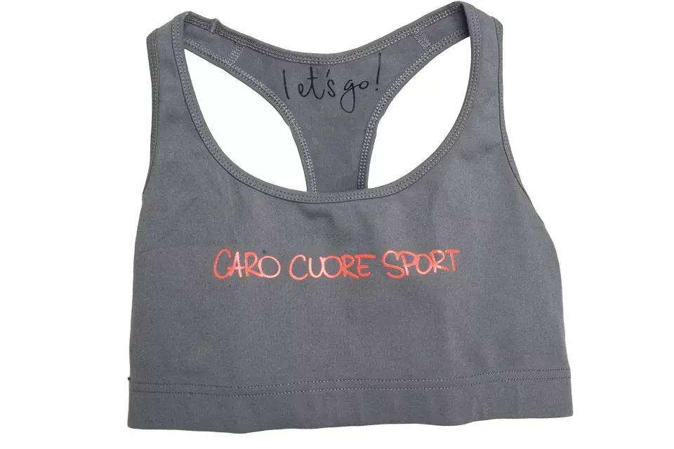 Corpiño deportivo gris, de Caro Cuore