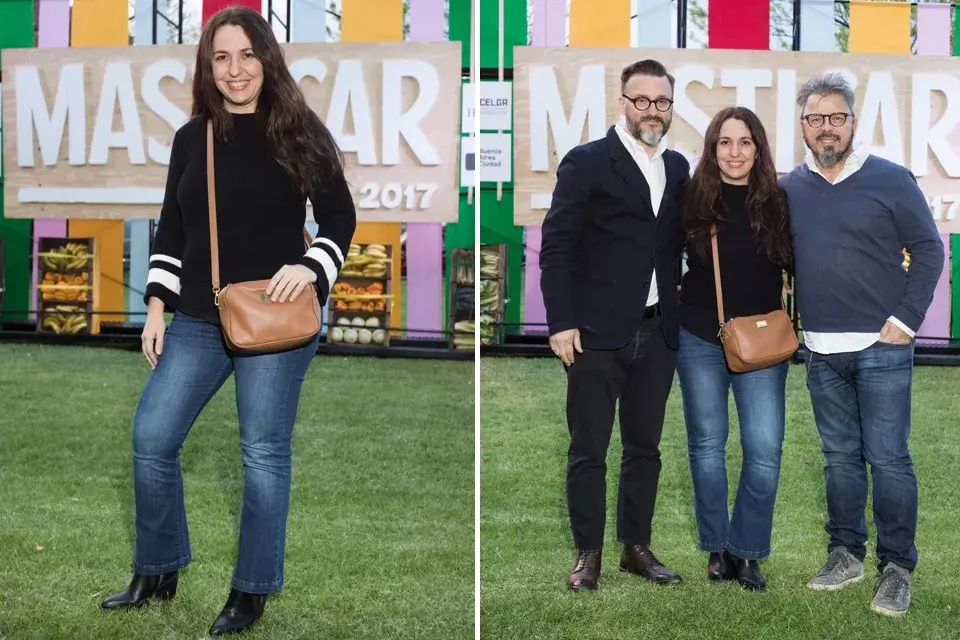 Narda Lepes, Fernando Trocca y Donato De Santis, felices -¡y muy clásicos!- en el pre- opening de Feria Masticar