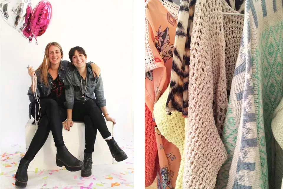 Izquierda: Belén y Agustina, las hermanas creadoras de la marca
Derecha: bordados y tejidos son el fuerte de Babushka
