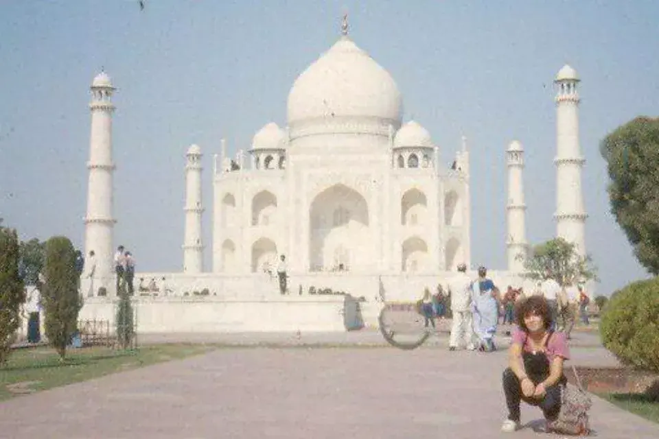 Odile en el Taj Mahal. India.