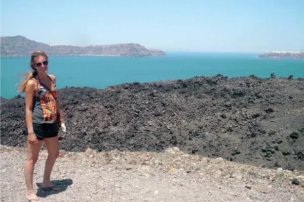 Caro admira el paisaje