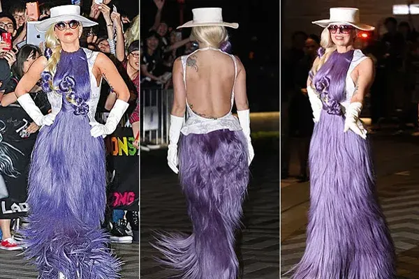 Lady Gaga estuvo en Hong Kong este año y lució un modelito de Le Mindu, ¿qué te parece?