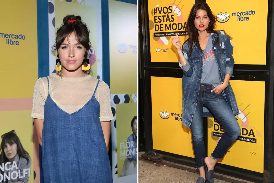 ¡El denim pica en punta en todas sus versiones! Cande Vetrano con un vestido ideal para el verano y Sofía "Jujuy" con un total look muy canchero 