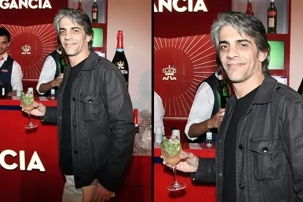 Con un look combinado en negro y crudo, Pablo Echarry estuvo en el vip del partido de tenis de Roger Federer y Del Potro. Súper canchero, ¿no?