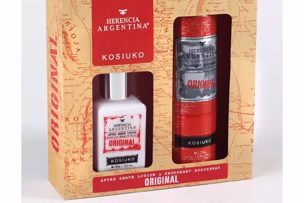 Herencia Argentina propone un pack que viene con  after shave y desodorante, a $48